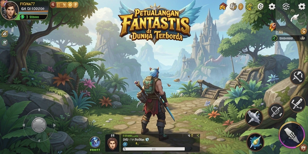Tampilan gameplay FIONA77 yang menakjubkan di dunia terbuka.