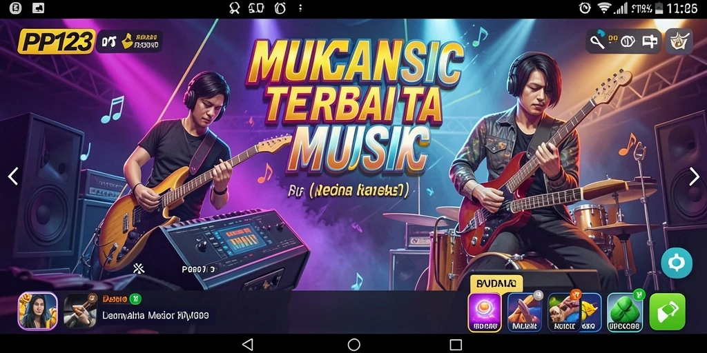 Tampilan gameplay PP123 yang menampilkan keseruan dalam bermain musik.