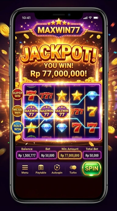 Screenshot tampilan antarmuka maxwin77 yang ramah pengguna.